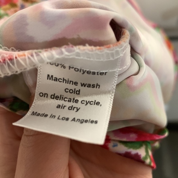 RESA LOS ANGELES MULTICOLOR SATIN SLIP MAXI DRESS MEDIUM - Picture 3 of 6